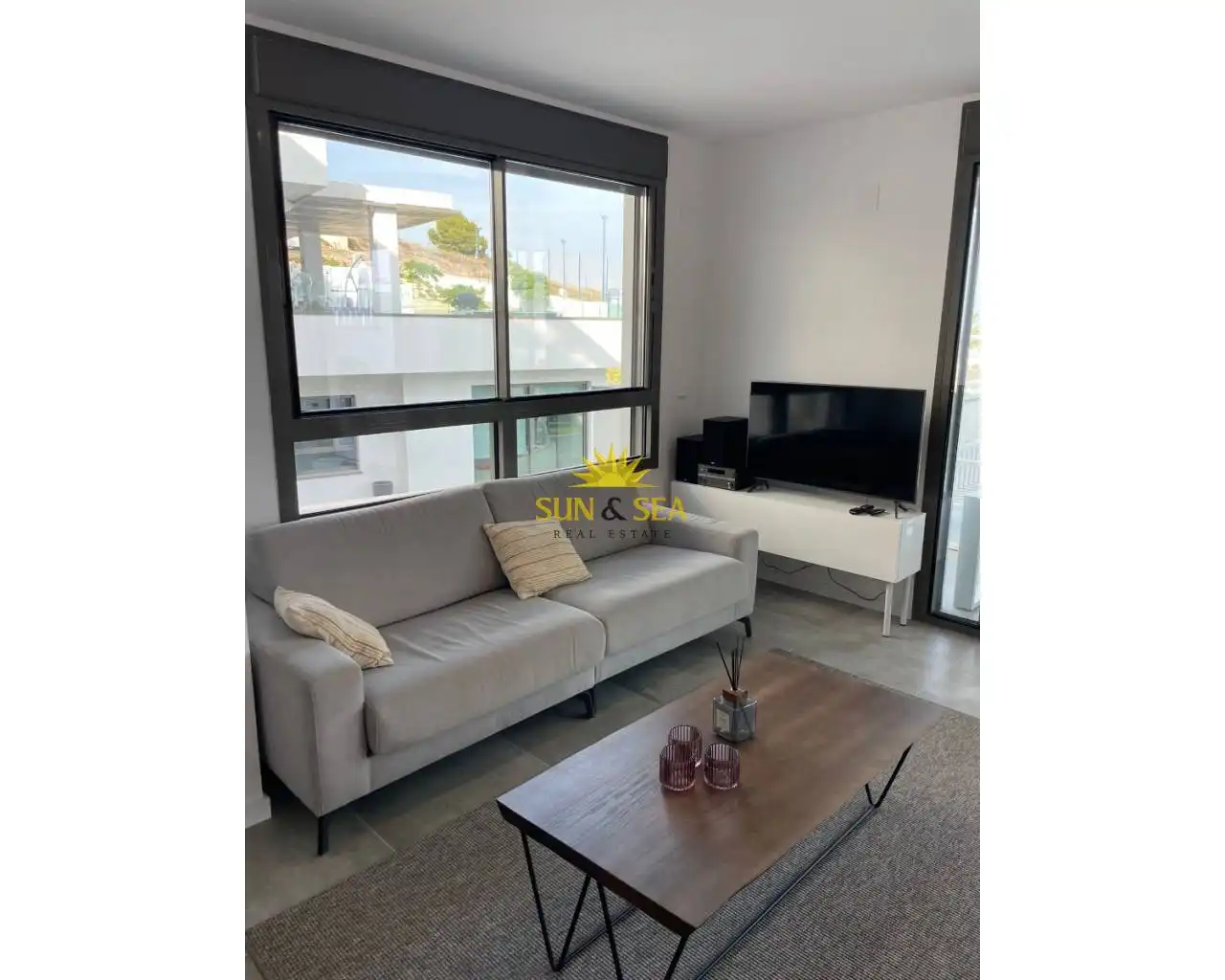 Living room of Apartments for rent in Finestrat  with Air Conditioner, Heating and Terrace