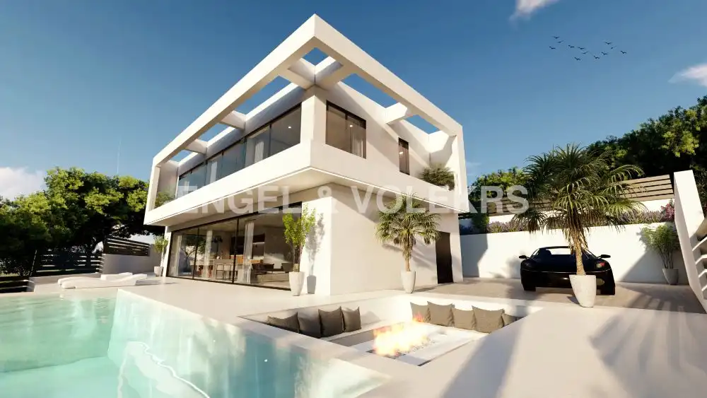 Exterior view of Houses for sale in El Campello  with Air Conditioner, Private garden and Storage room