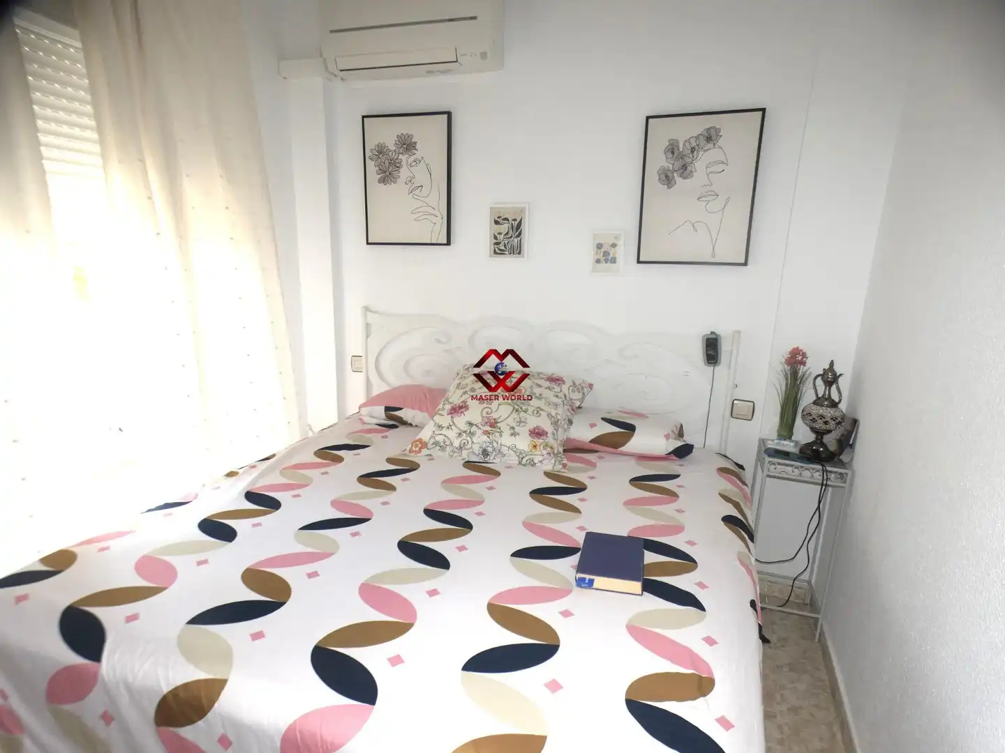 Schlafzimmer von Maisonette zum Verkauf in Mazarrón mit Klimaanlage, Terrasse und Möbliert