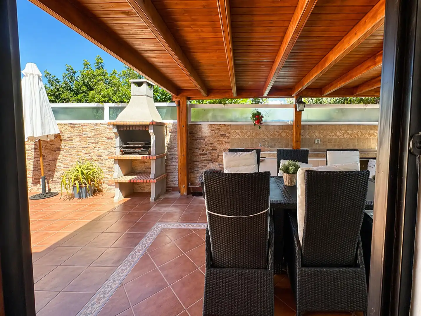 Terrassa de Casa o xalet de lloguer en San Bartolomé de Tirajana amb Aire condicionat, Jardí privat i Terrassa
