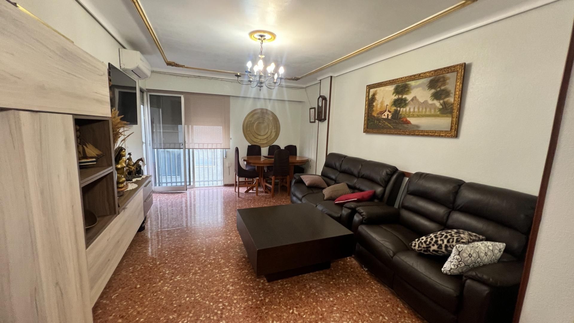 Sala de estar de Piso en venta en Burriana / Borriana con Aire acondicionado, Trastero y Balcón