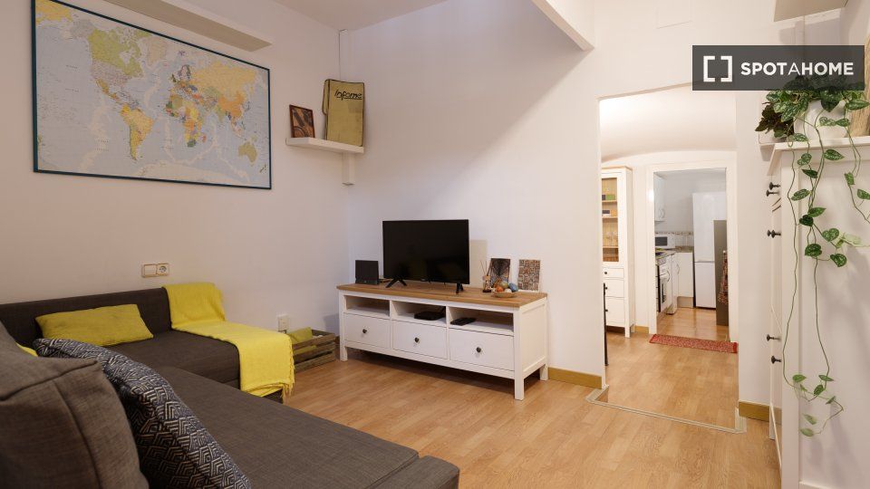 Living room of Flat to rent in  Barcelona Capital  with Air Conditioner, Heating and Furnished