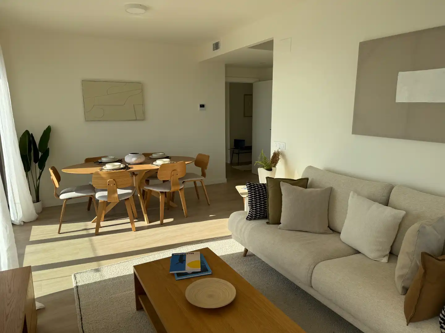 Wohnzimmer von Wohnung zur Miete in Esplugues de Llobregat mit Klimaanlage, Heizung und Terrasse