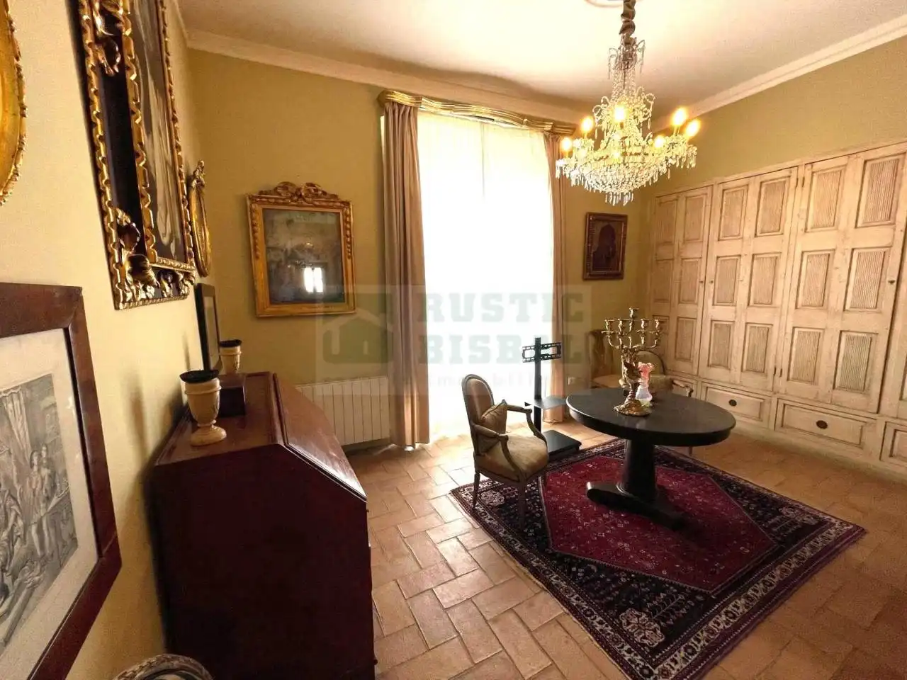 Wohnzimmer von Country house zur Miete in Navata mit Klimaanlage, Heizung und Privatgarten