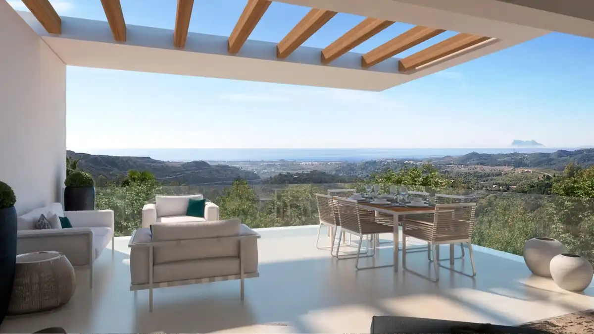 Terraza de Apartamento en venta en Benahavís con Aire acondicionado, Calefacción y Jardín privado