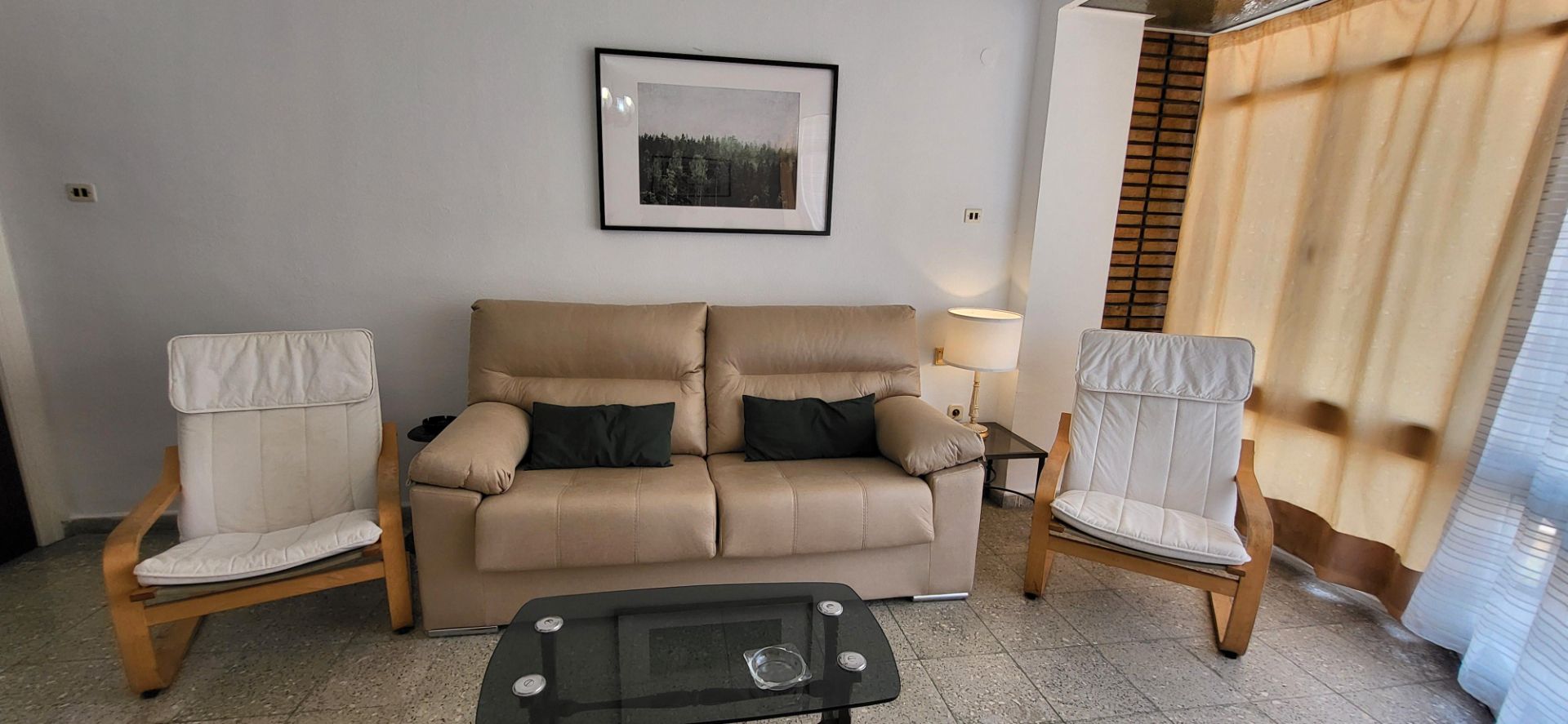 Living room of Flat to rent in Málaga Capital  with Air Conditioner, Terrace and Furnished