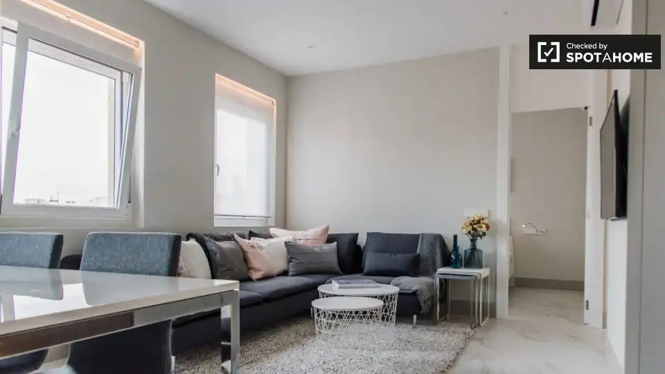 Sala de estar de Piso de alquiler en Valencia con Aire acondicionado, Calefacción y Amueblado