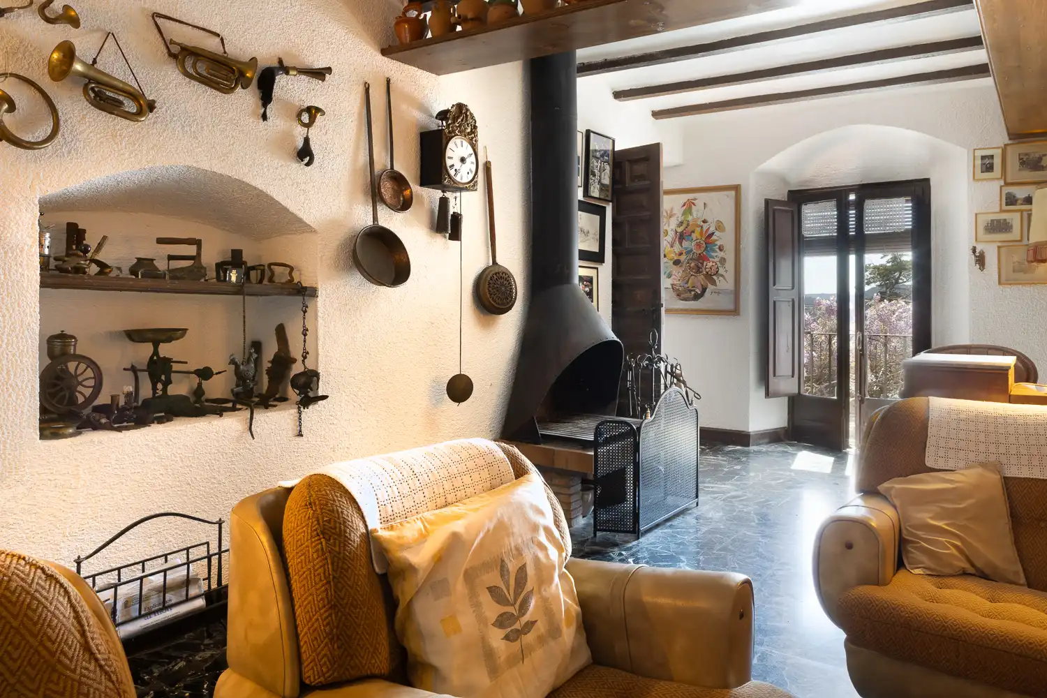 Sala d'estar de Finca rústica en venda en Massanes amb Aire condicionat, Calefacció i Jardí privat