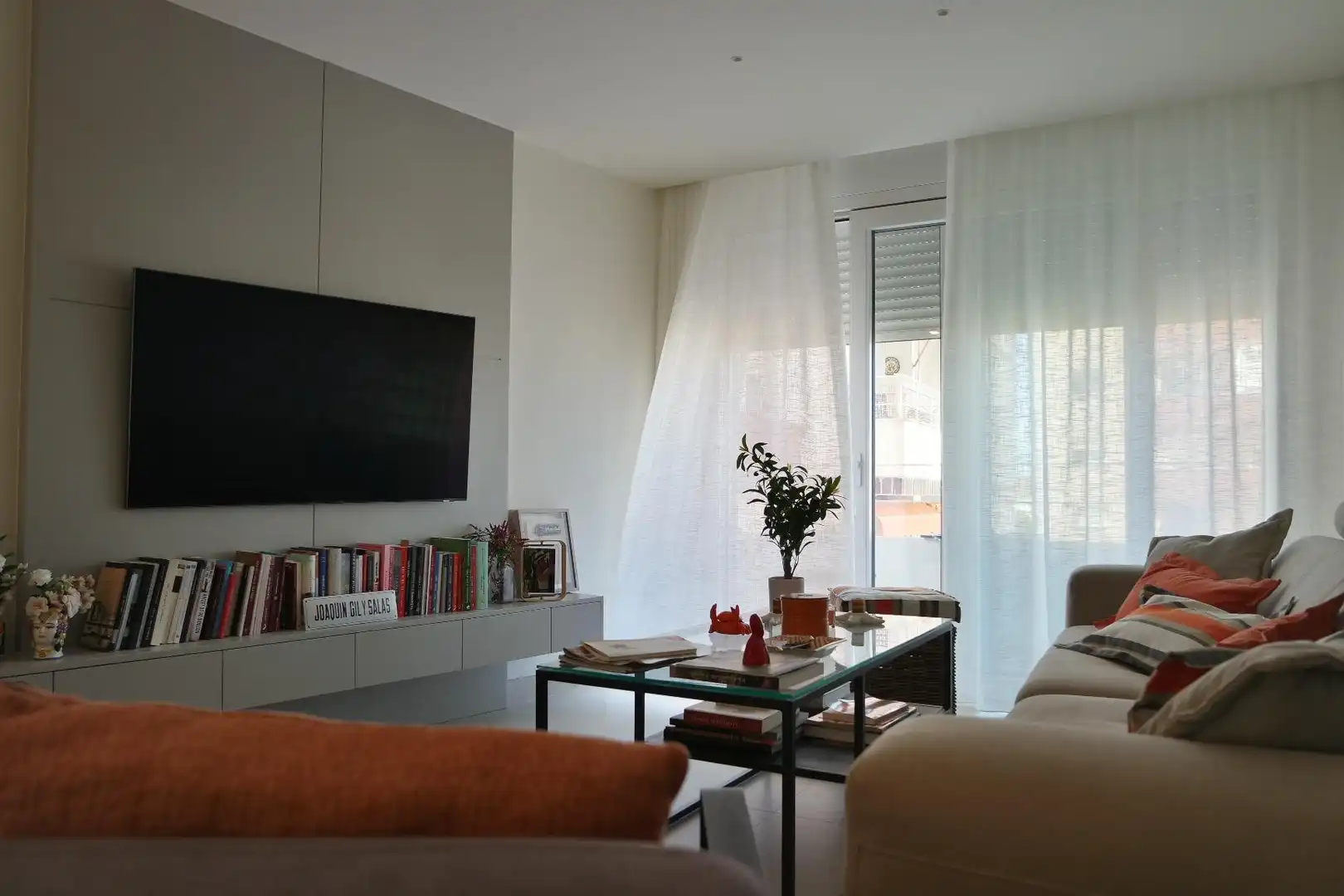 Sala d'estar de Pis de lloguer en Sanlúcar de Barrameda amb Aire condicionat, Calefacció i Terrassa