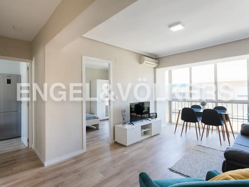 Living room of Flat for rent in Valencia  with Air Conditioner, Heating and Parquet flooring