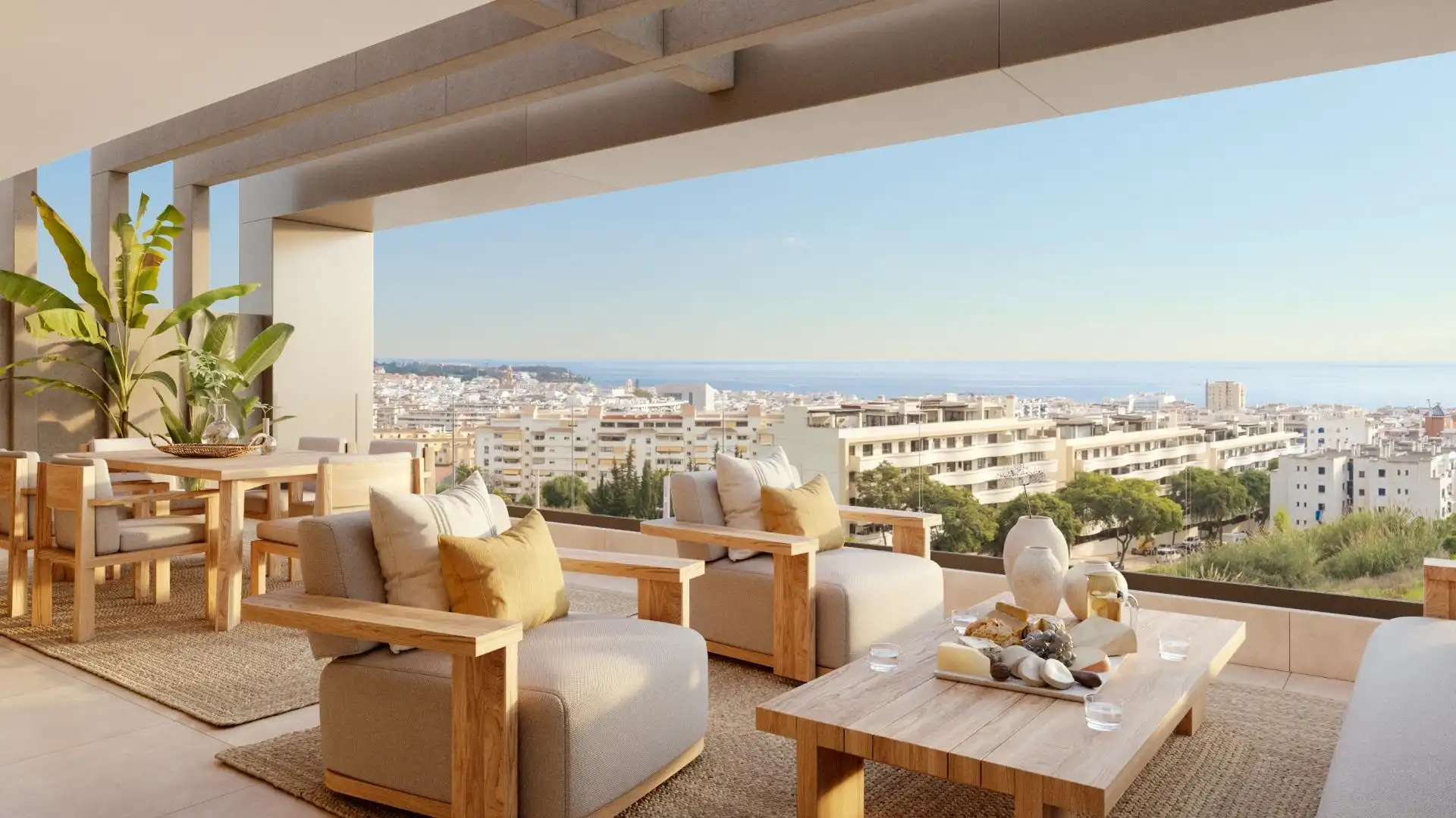 Terraza de Apartamento en venta en Estepona con Aire acondicionado, Jardín privado y Terraza