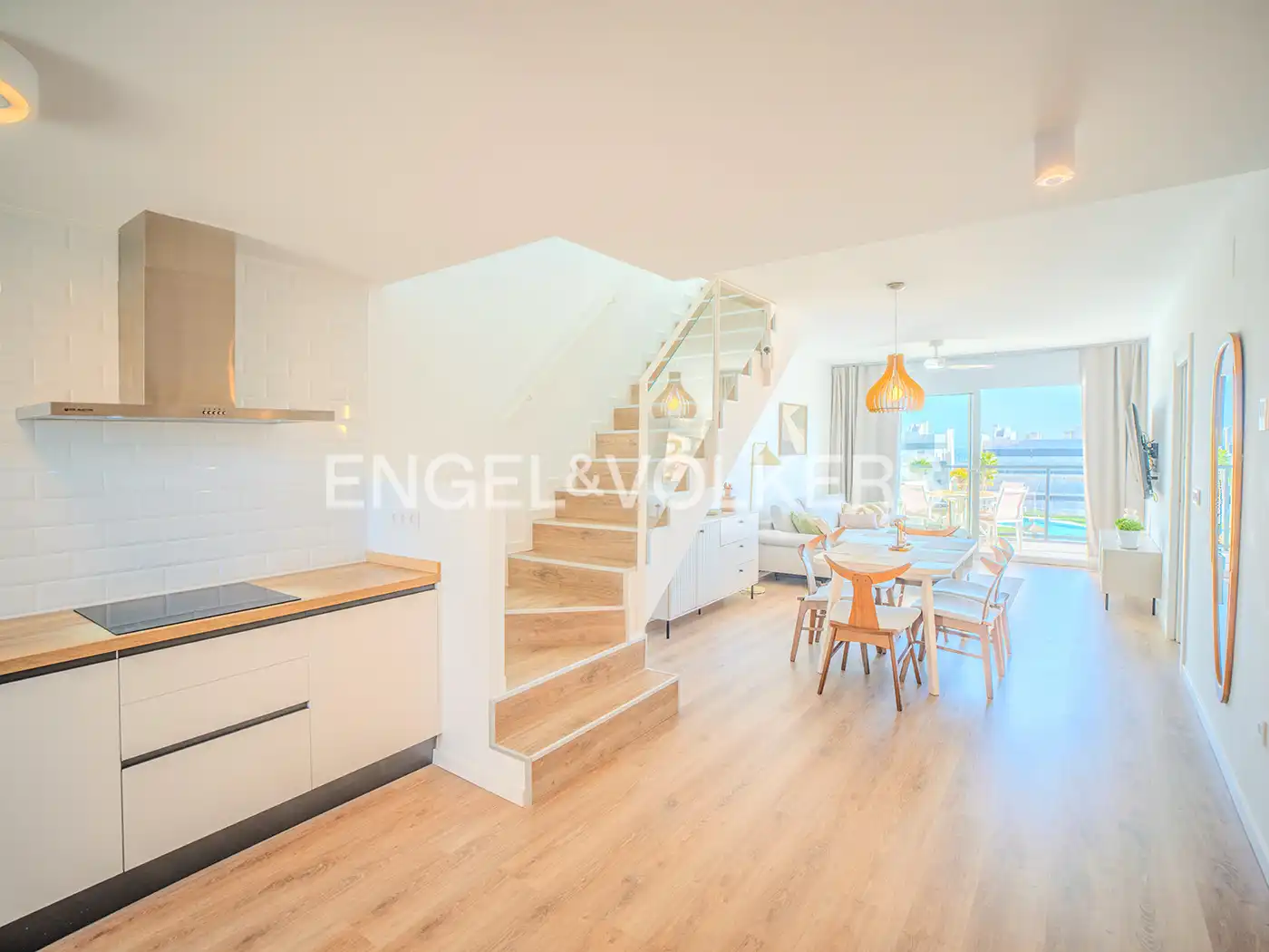 Küche von Maisonette zum Verkauf in Santa Pola mit Klimaanlage, Heizung und Terrasse