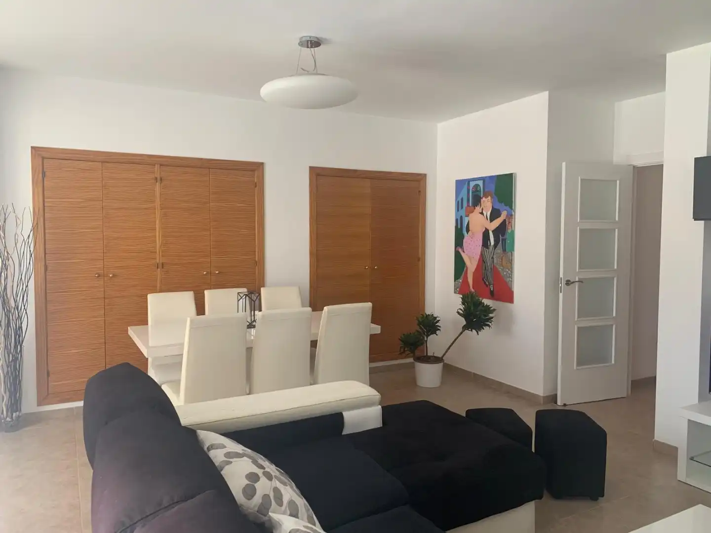 Wohnzimmer von Wohnung zur Miete in Málaga Capital mit Klimaanlage und Balkon