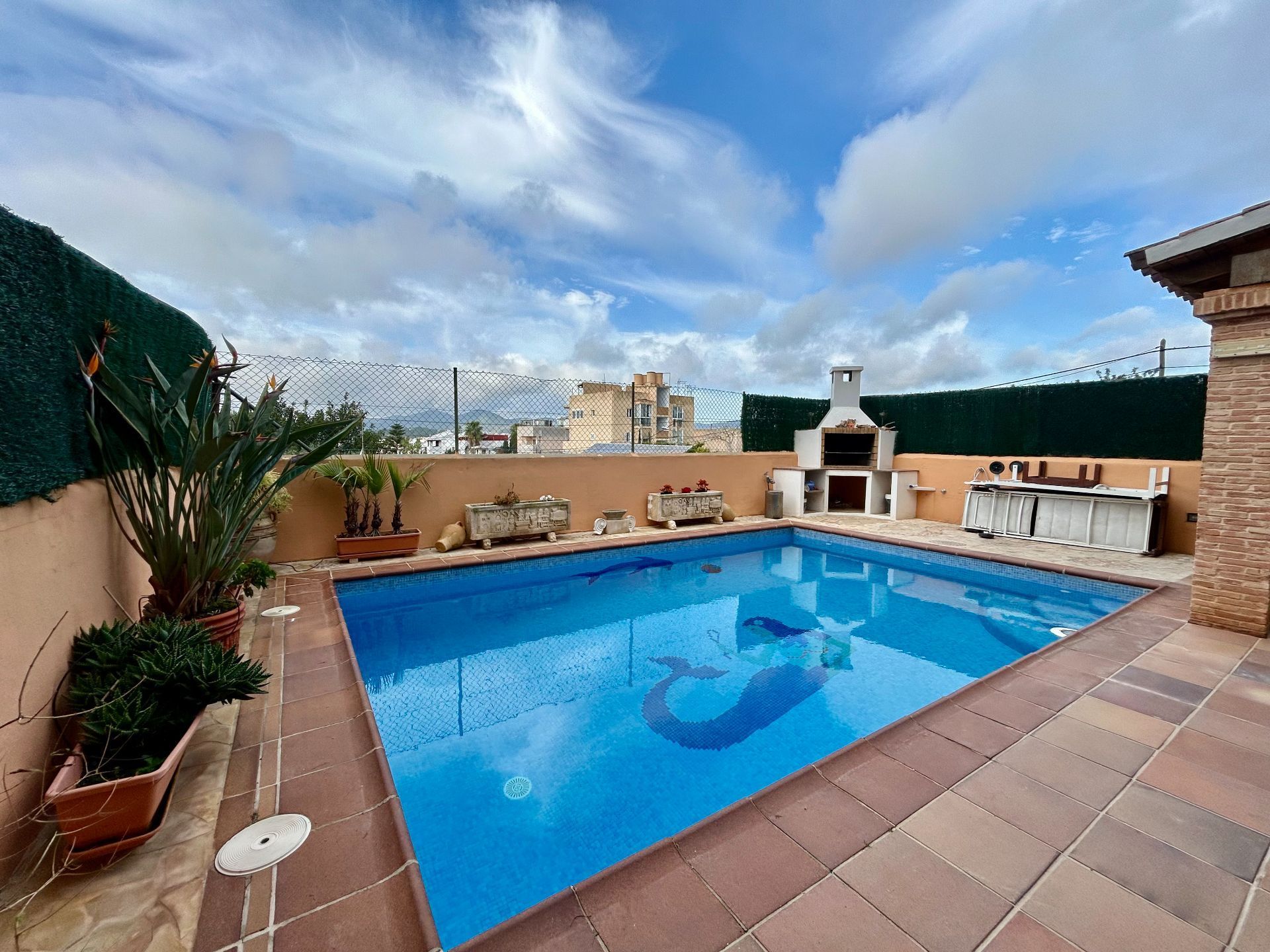 Swimming pool of Single-family semi-detached for sale in Santa Eulària des Riu  with Air Conditioner, Heating and Private garden