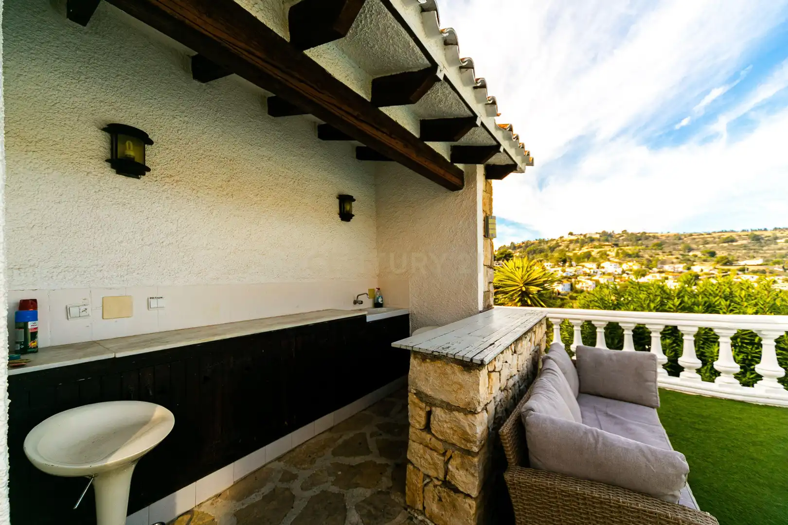 Terraza de Apartamento de alquiler en Benissa con Aire acondicionado, Trastero y Piscina