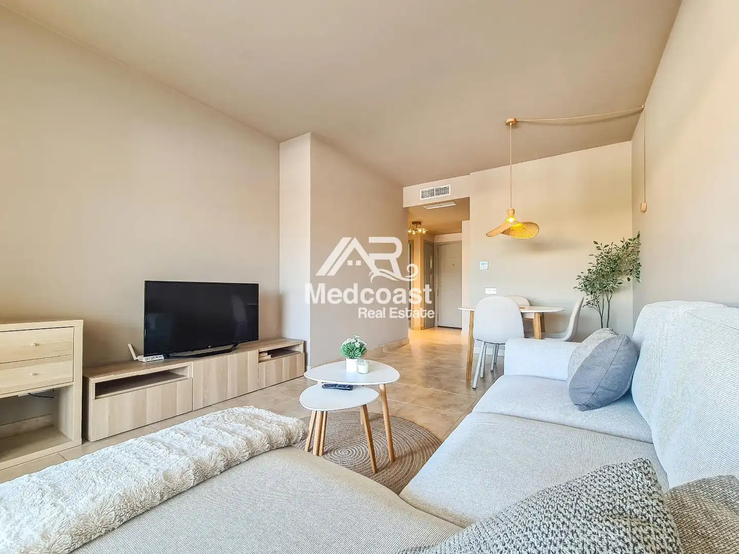 Living room of Flat for sale in Vera  with Air Conditioner, Terrace and Storage room