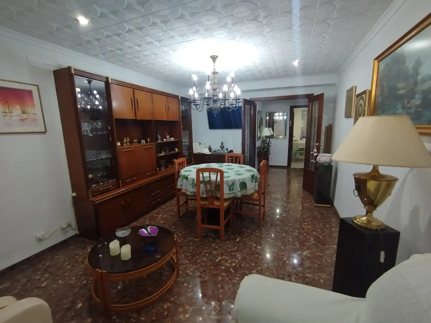 Wohnzimmer von Wohnung zum Verkauf in Almazora / Almassora mit Klimaanlage, Möbliert und Ofen