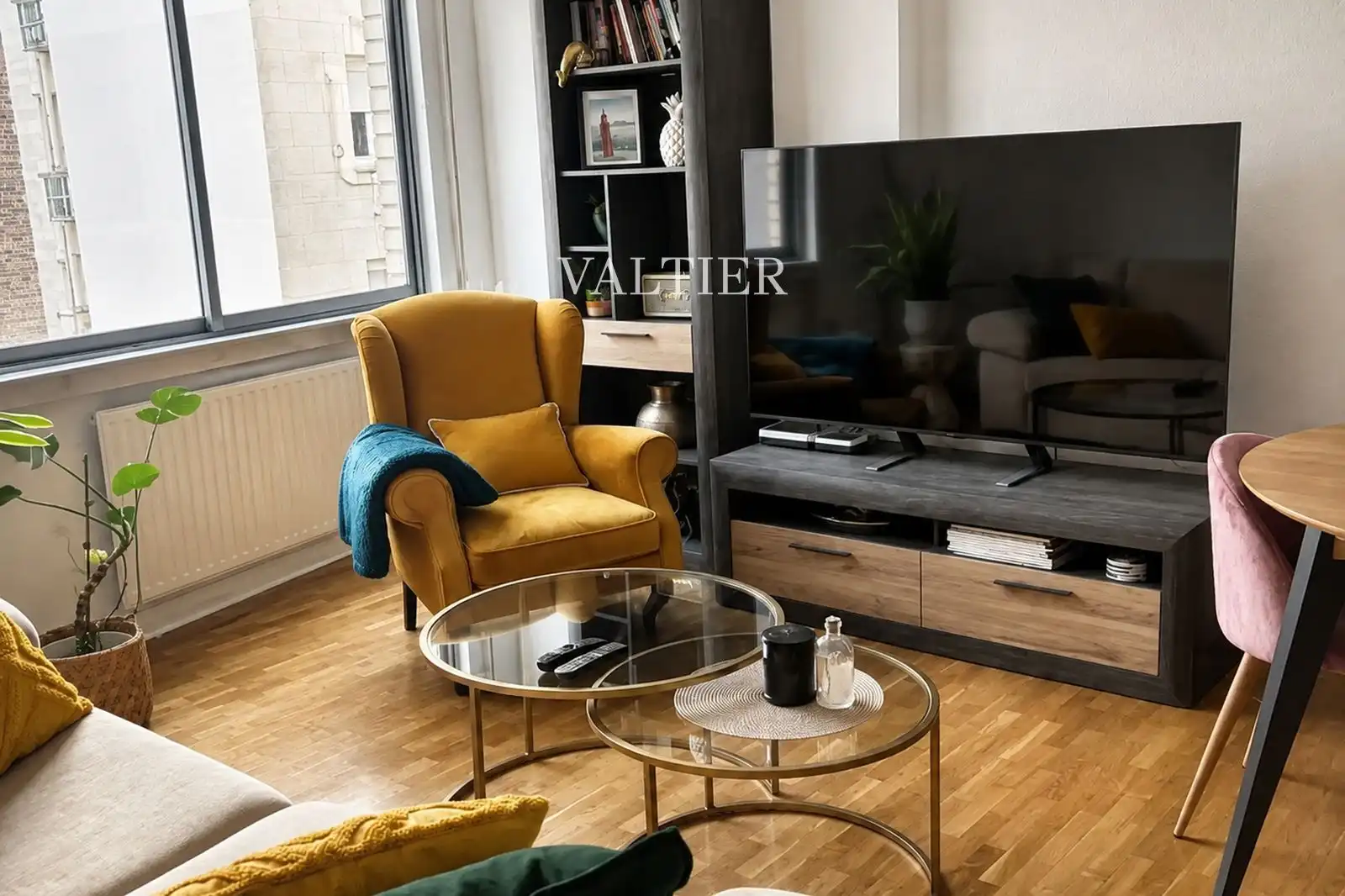 Sala d'estar de Àtic de lloguer en Madrid