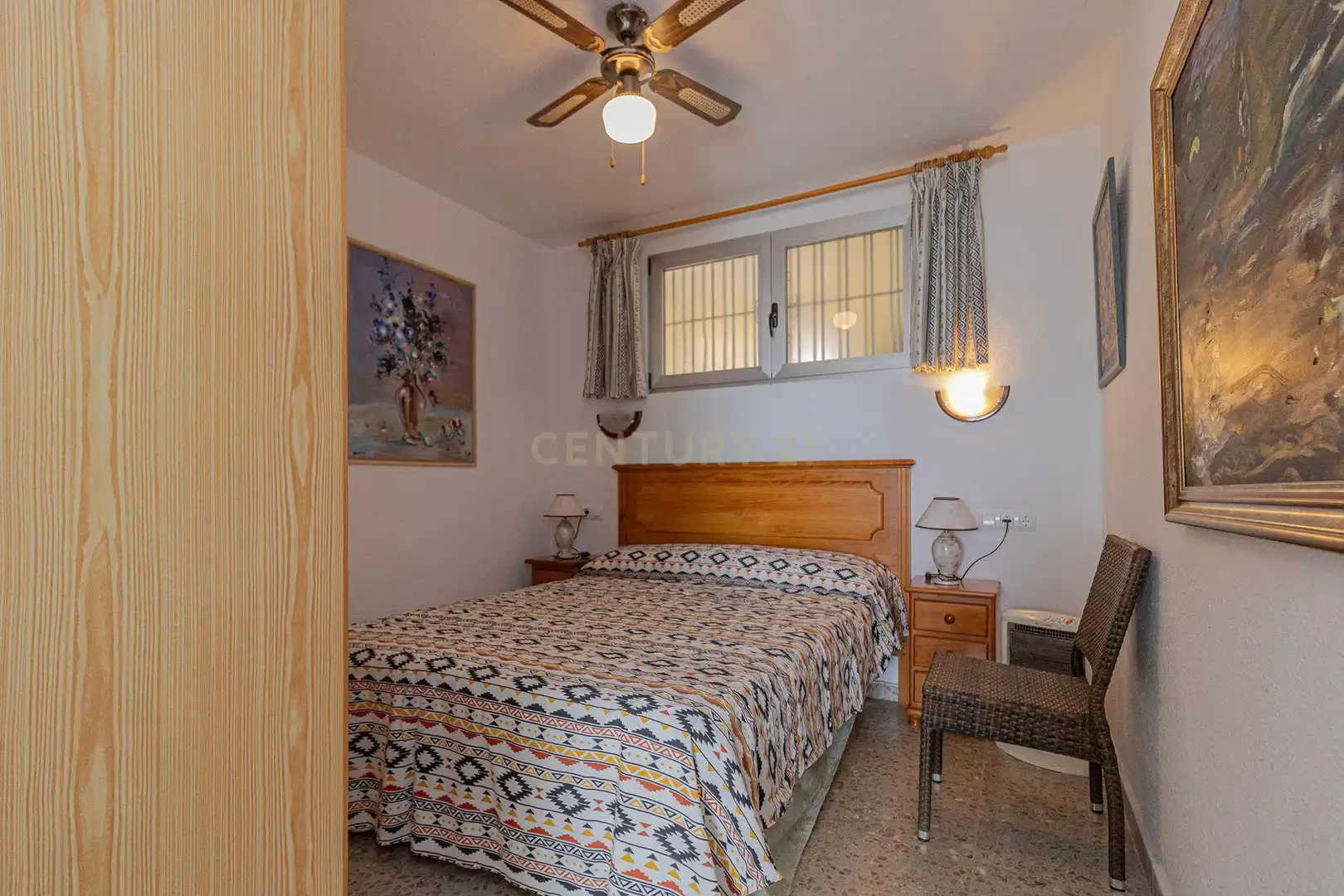 Schlafzimmer von Wohnungen zur Miete in Calpe / Calp mit Klimaanlage, Ofen und Waschmaschine