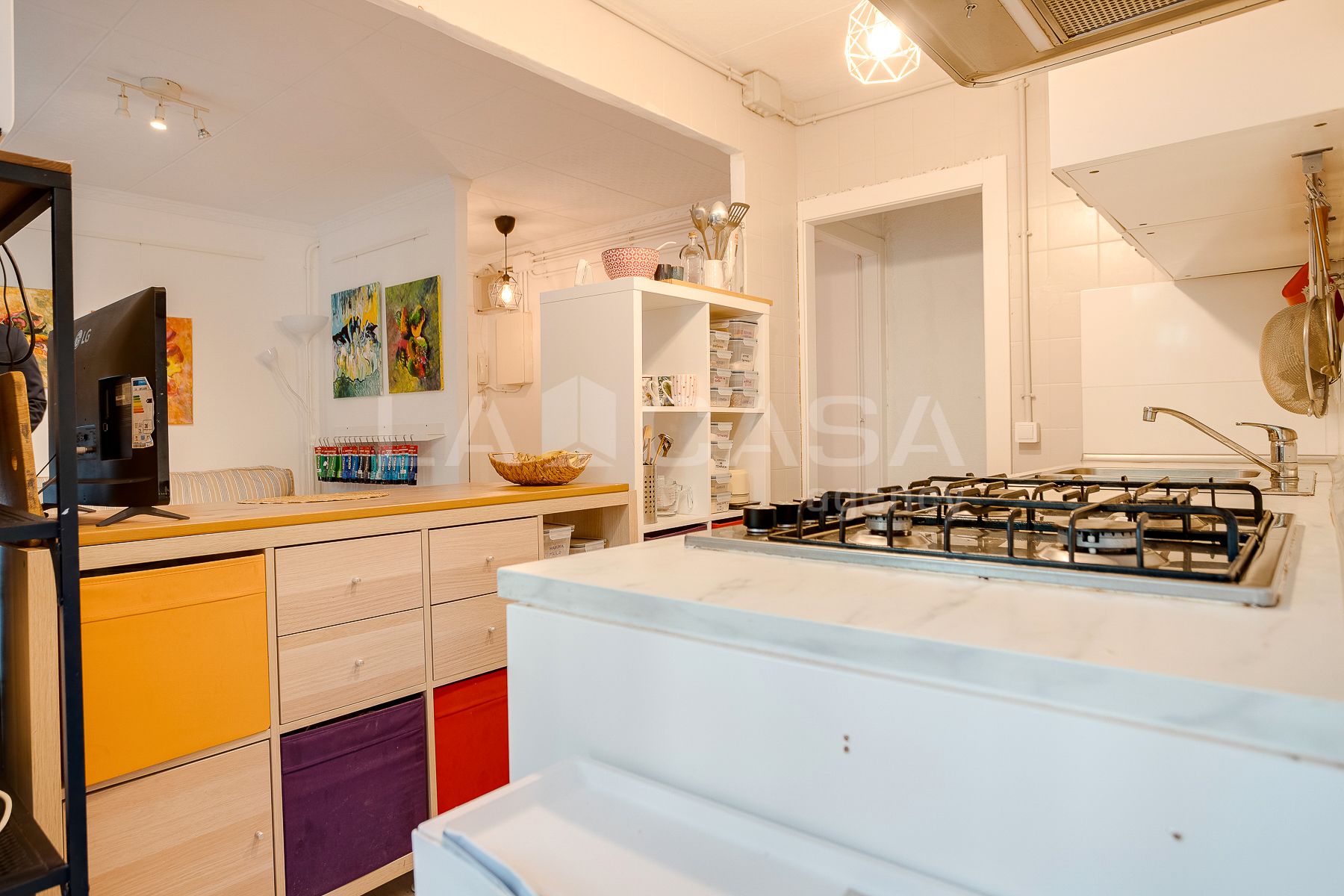Kitchen of Flat for sale in Cornellà de Llobregat  with Heating and Balcony