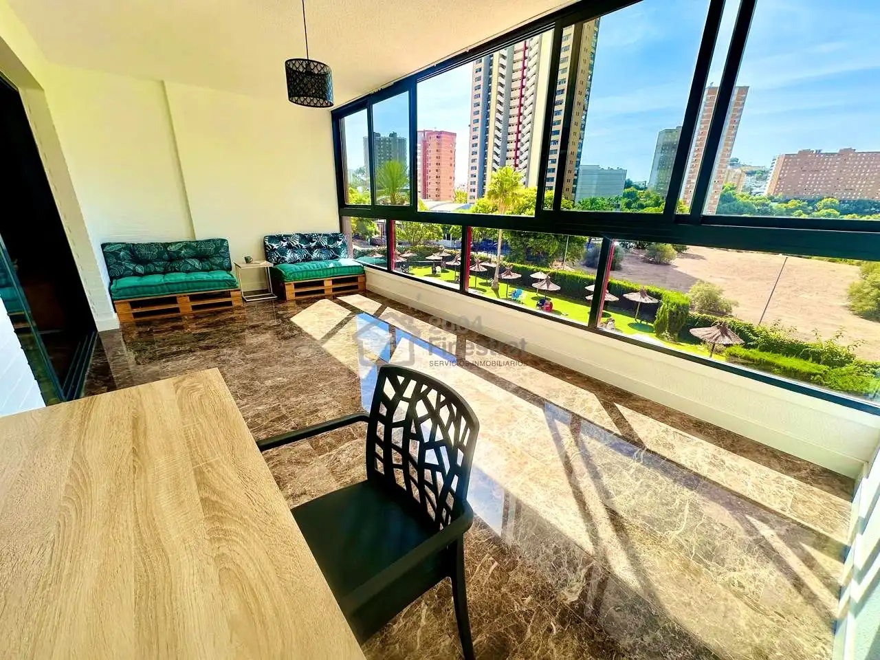 Terrace of Flat for rent in Benidorm  with Terrace, Furnished and Community pool