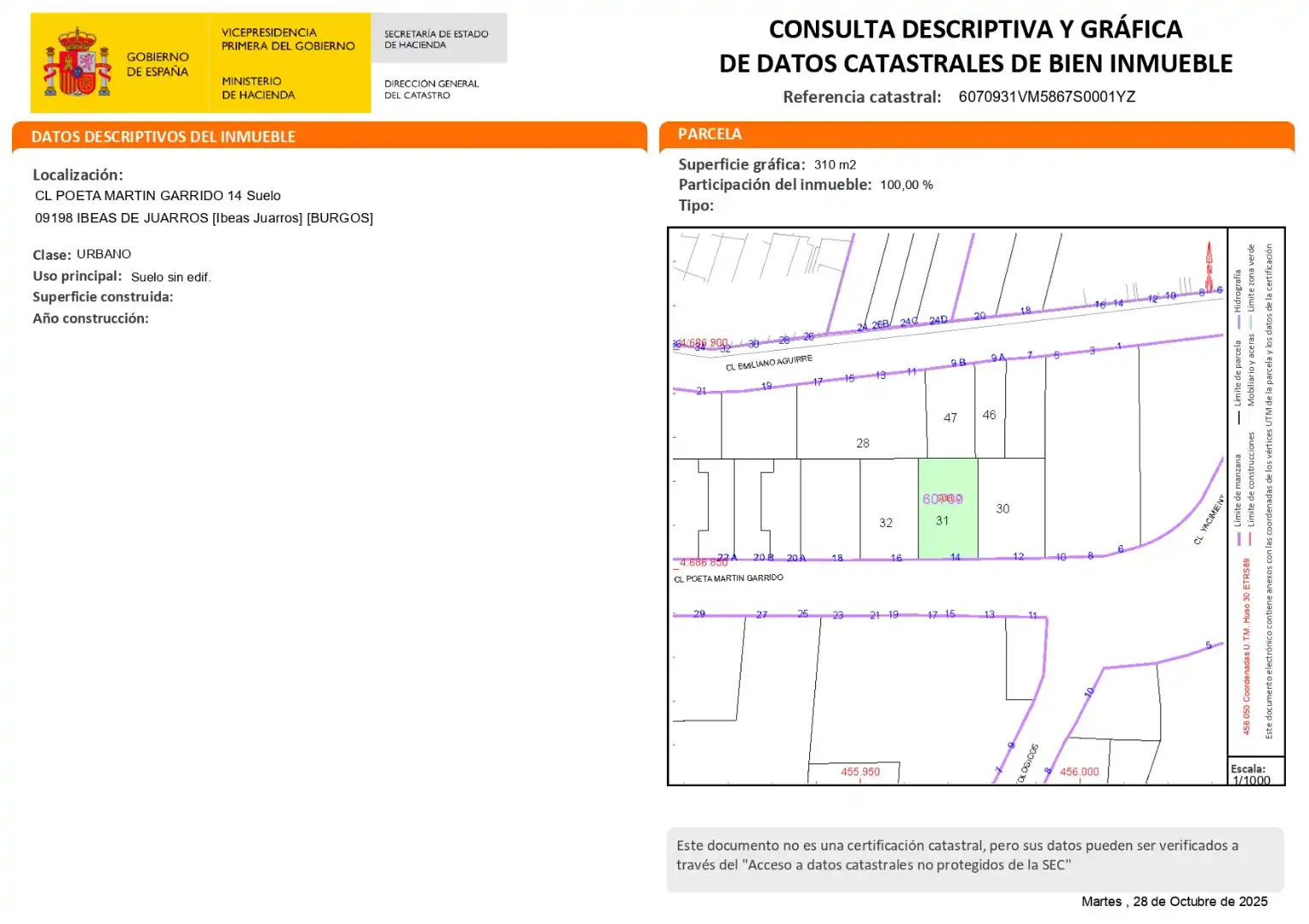 Terreno residencial en venta en Calle Poeta Martín Garrido, imagen 2