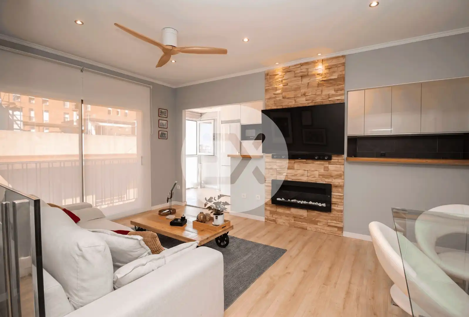 Living room of Flat for sale in Castelldefels  with Air Conditioner, Heating and Parquet flooring