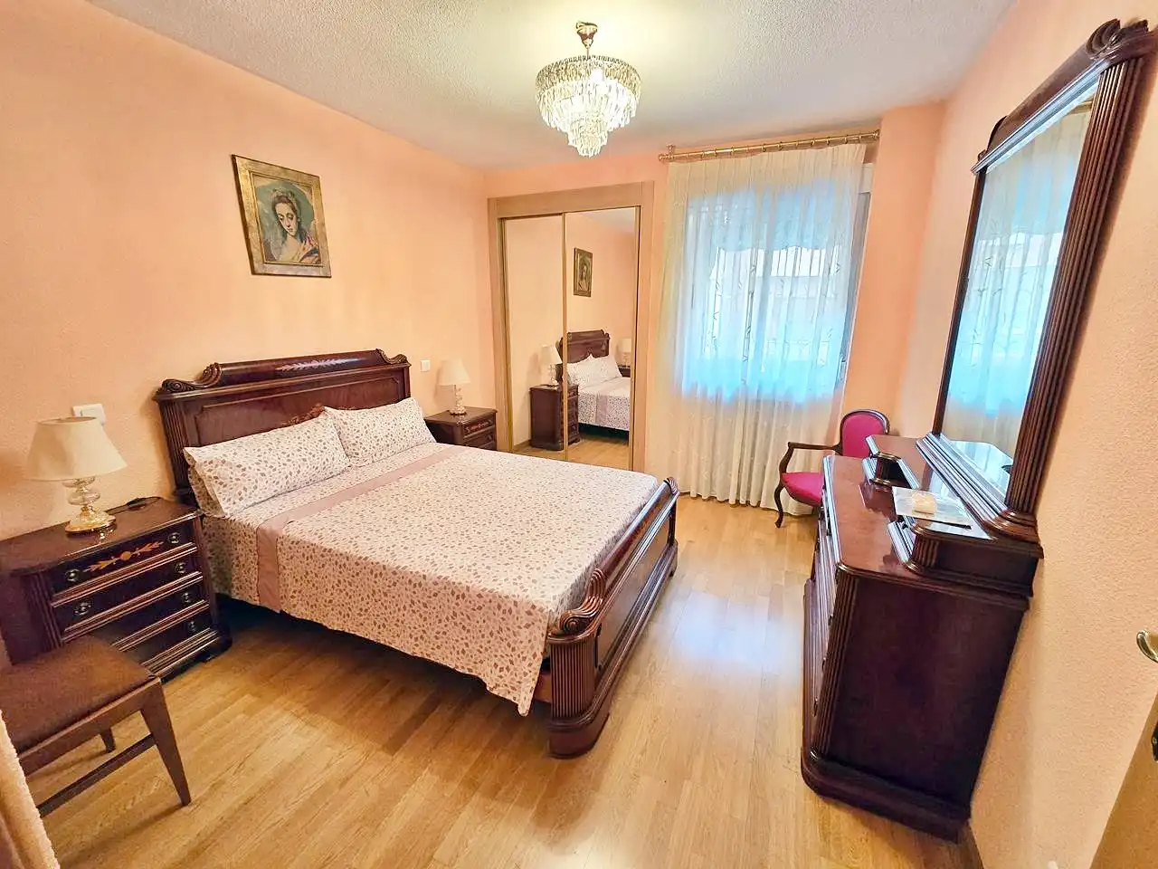 Schlafzimmer von Wohnung zur Miete in Leganés mit Klimaanlage, Heizung und Parkett
