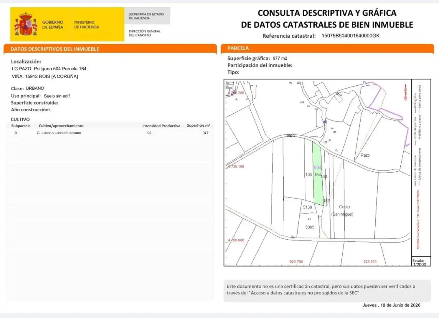 Terreny residencial en venda a Rois, imagen 4