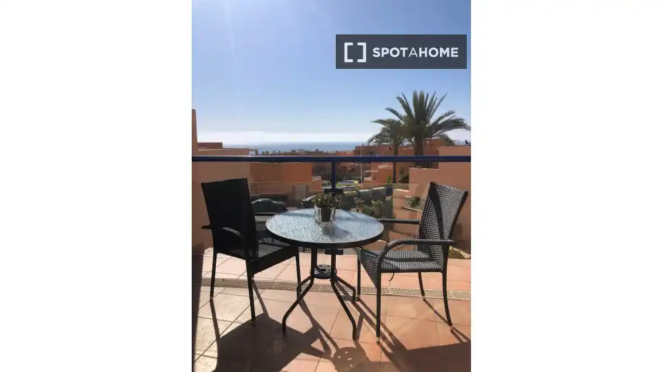 Terrassa de Estudi per a compartir en Mojácar amb Aire condicionat i Terrassa