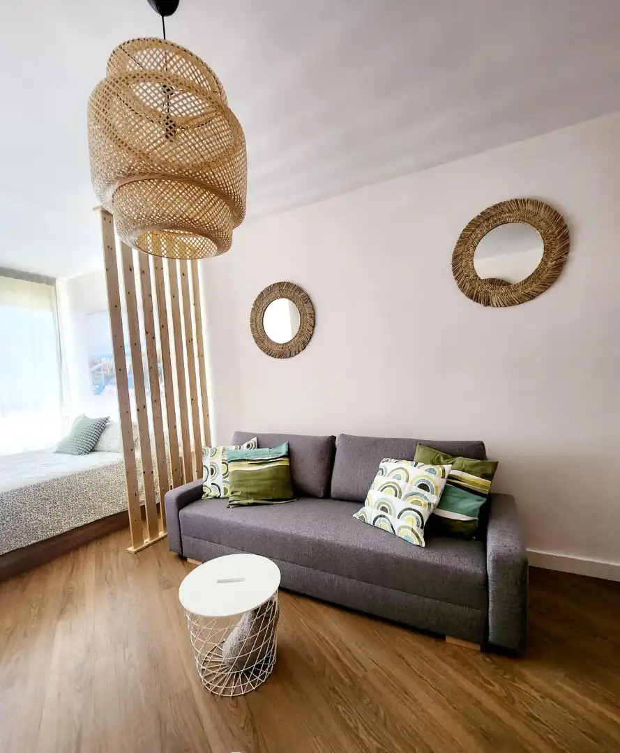 Wohnzimmer von Wohnung zur Miete in Torremolinos mit Möbliert, Haustiere erlaubt und Gemeinschaftspool