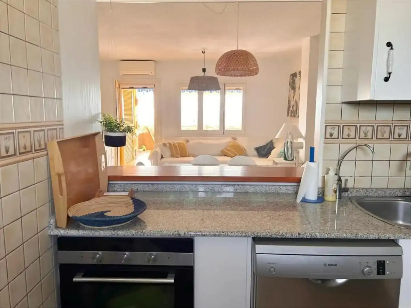 Küche von Wohnung zur Miete in Mojácar mit Klimaanlage, Schwimmbad und Möbliert