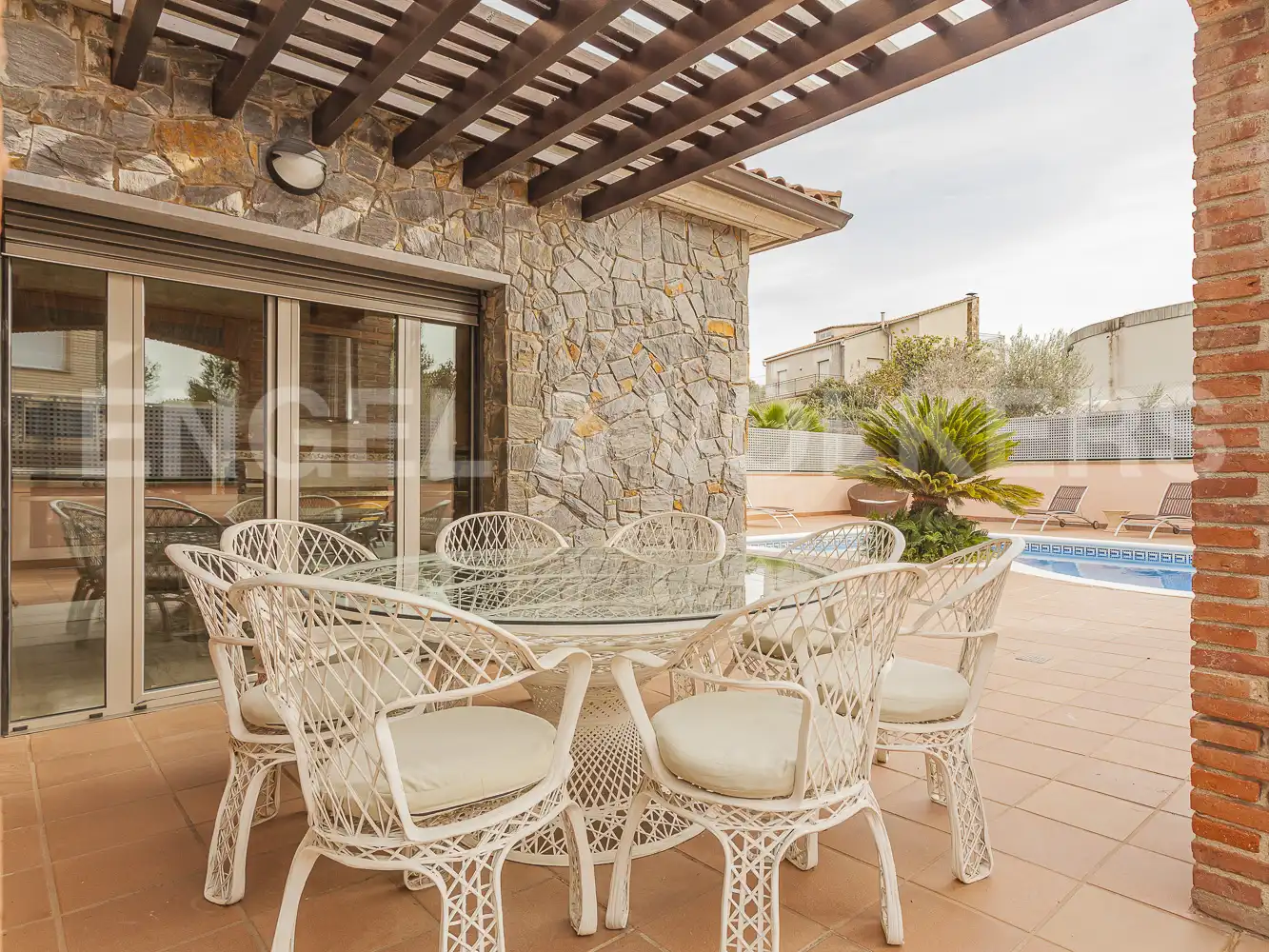 Terrassa de Casa o xalet en venda en Viladecavalls amb Aire condicionat, Calefacció i Piscina
