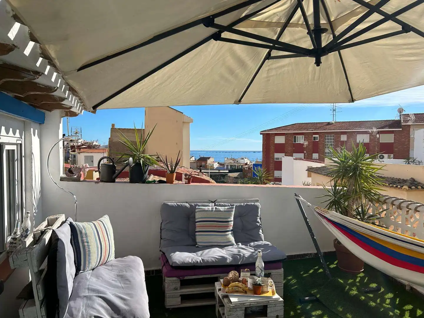 Terrasse von Wohnungen zur untervermieten in Villajoyosa / La Vila Joiosa mit Klimaanlage, Terrasse und Möbliert