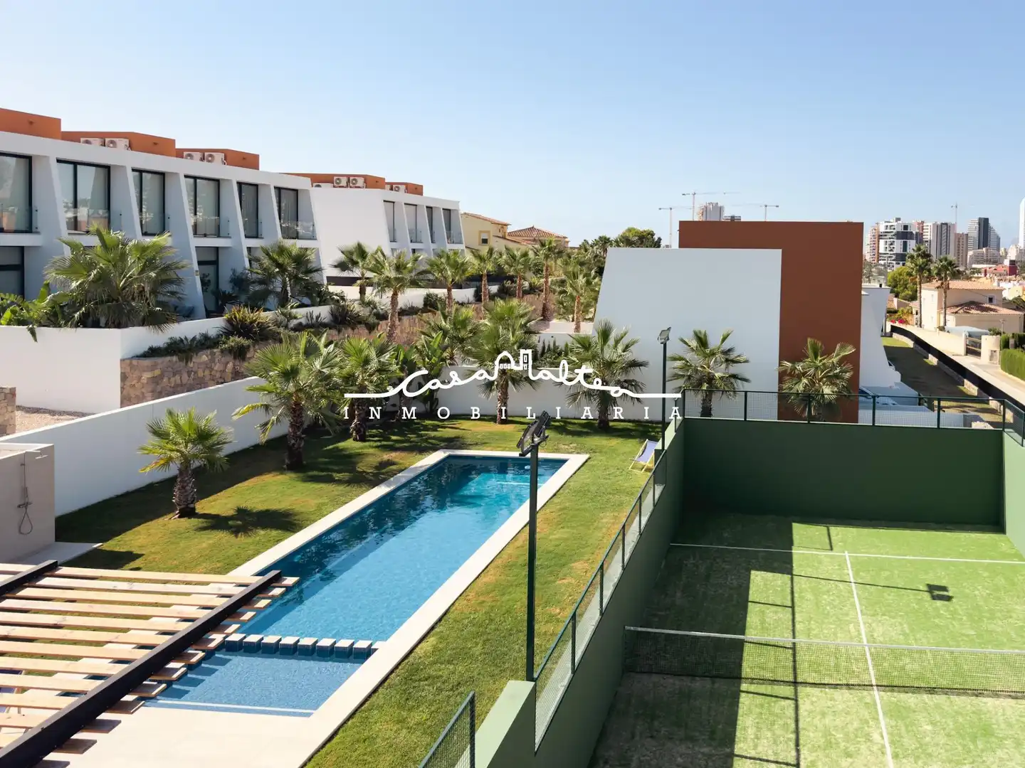 Swimming pool of Detached homes for sale in Calpe / Calp  with Air Conditioner, Private garden and Terrace