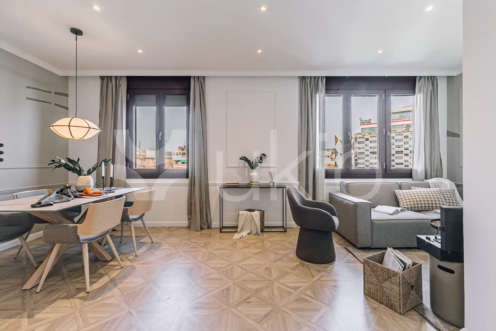 Sala d'estar de Apartament de lloguer en Barcelona amb Aire condicionat, Calefacció i Moblat