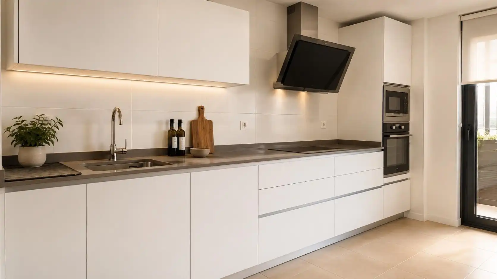 Cuina de Àtic en venda en Almería amb Aire condicionat, Jardí privat i Terrassa