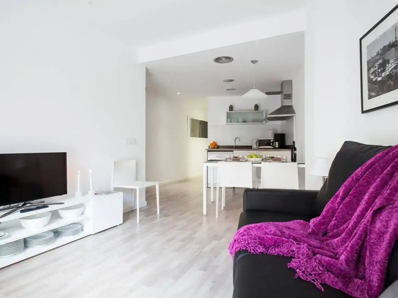 Sala d'estar de Pis per a compartir en Alcorcón amb Parquet i Moblat