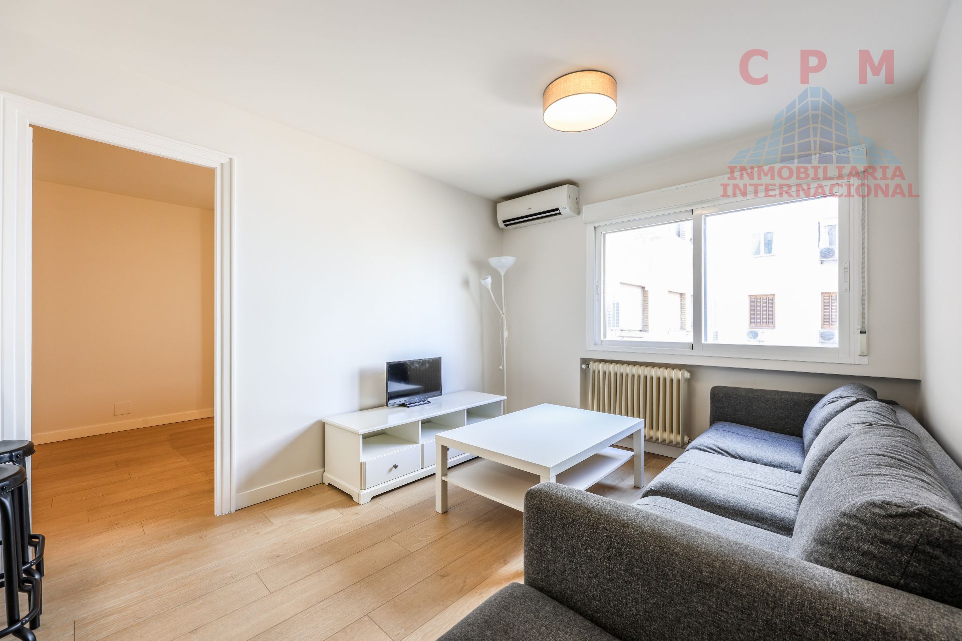 Living room of Flat to rent in  Madrid Capital  with Air Conditioner, Heating and Parquet flooring
