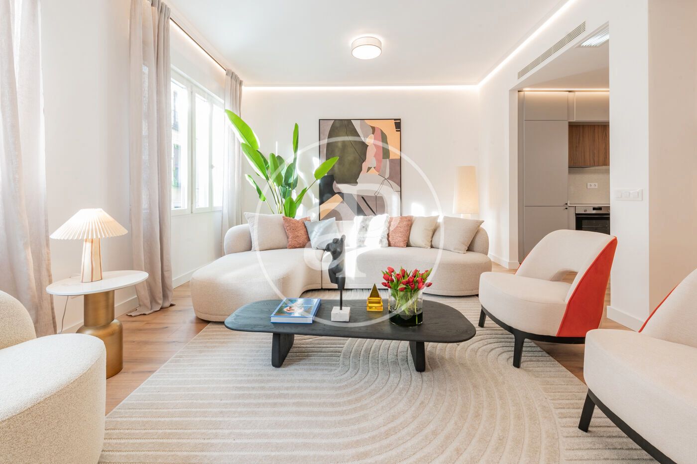 Living room of Flat for sale in  Madrid Capital  with Air Conditioner and Heating