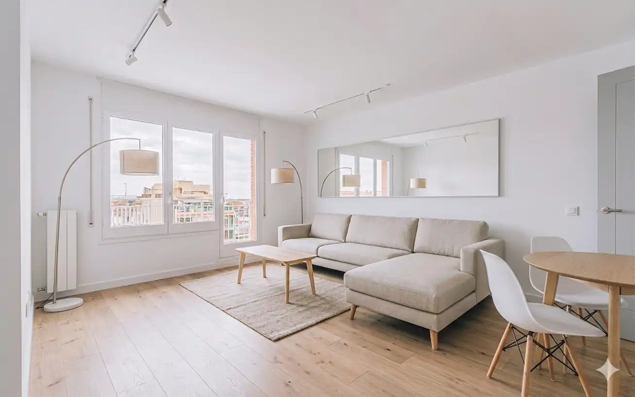 Living room of Attic for sale in  Barcelona Capital  with Heating and Terrace