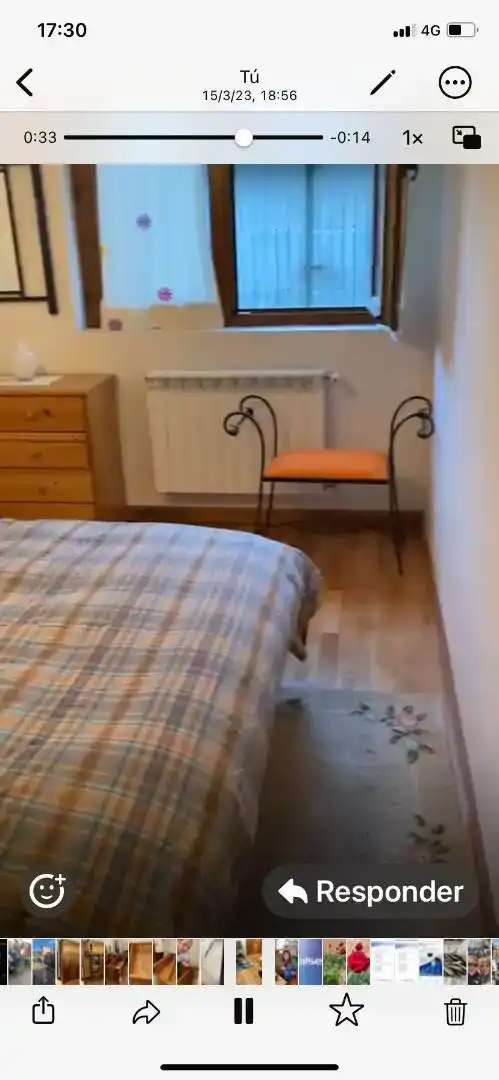 Dormitori de Pis de lloguer en Camaleño amb Jardí privat, Parquet i Moblat