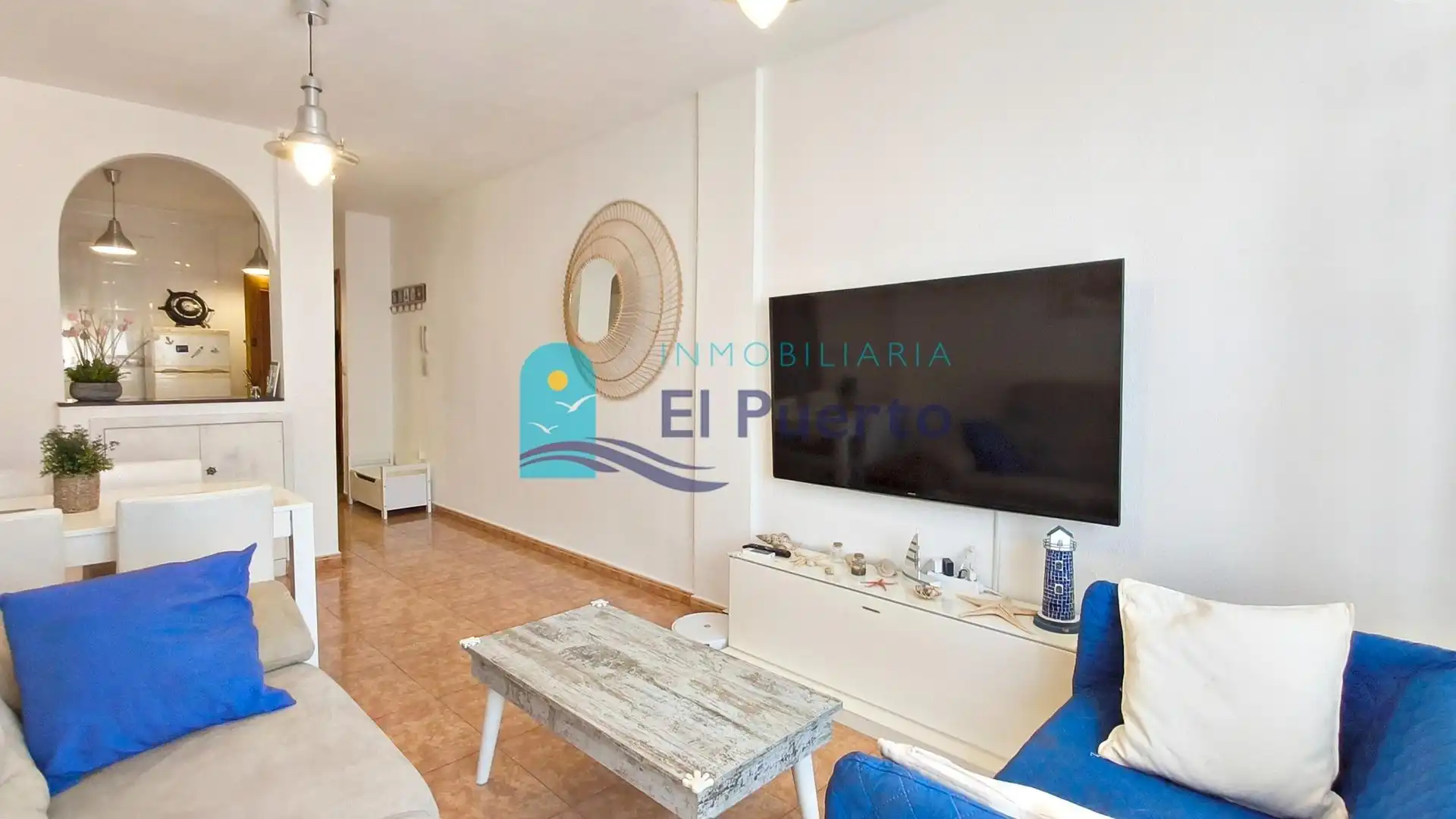 Sala de estar de Apartamento en venta en Mazarrón con Aire acondicionado, Calefacción y Terraza