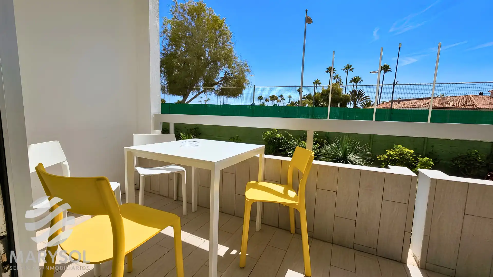 Terraza de Apartamento de alquiler en San Bartolomé de Tirajana con Terraza, Amueblado y Lavadora