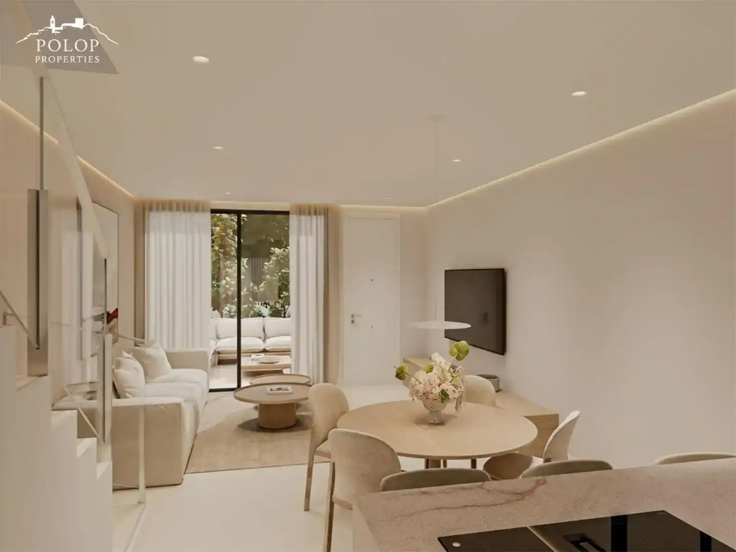 Living room of Flat for sale in Polop  with Air Conditioner, Private garden and Balcony