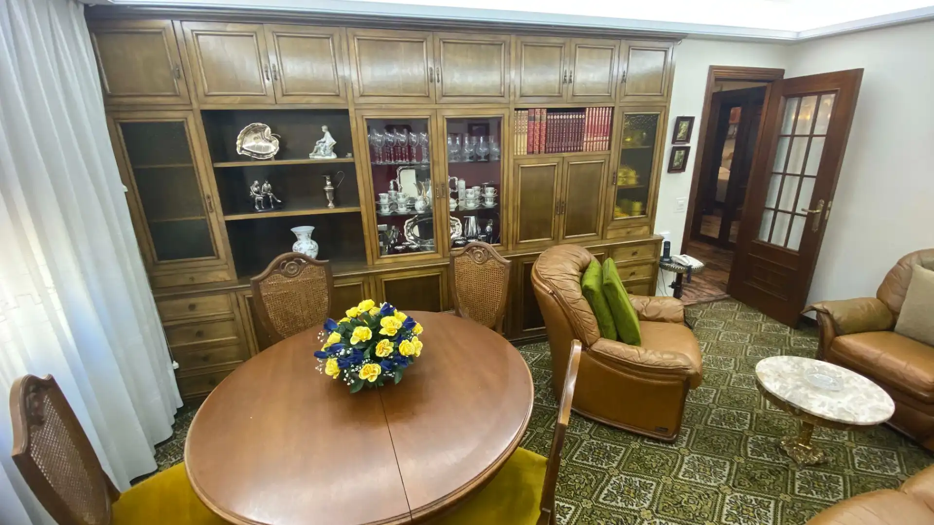 Living room of Flat for sale in San Martín del Rey Aurelio  with Heating, Parquet flooring and Terrace
