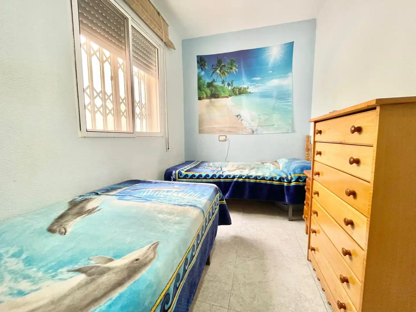 Schlafzimmer von Wohnungen zur Miete in San Pedro del Pinatar mit Klimaanlage, Heizung und Möbliert
