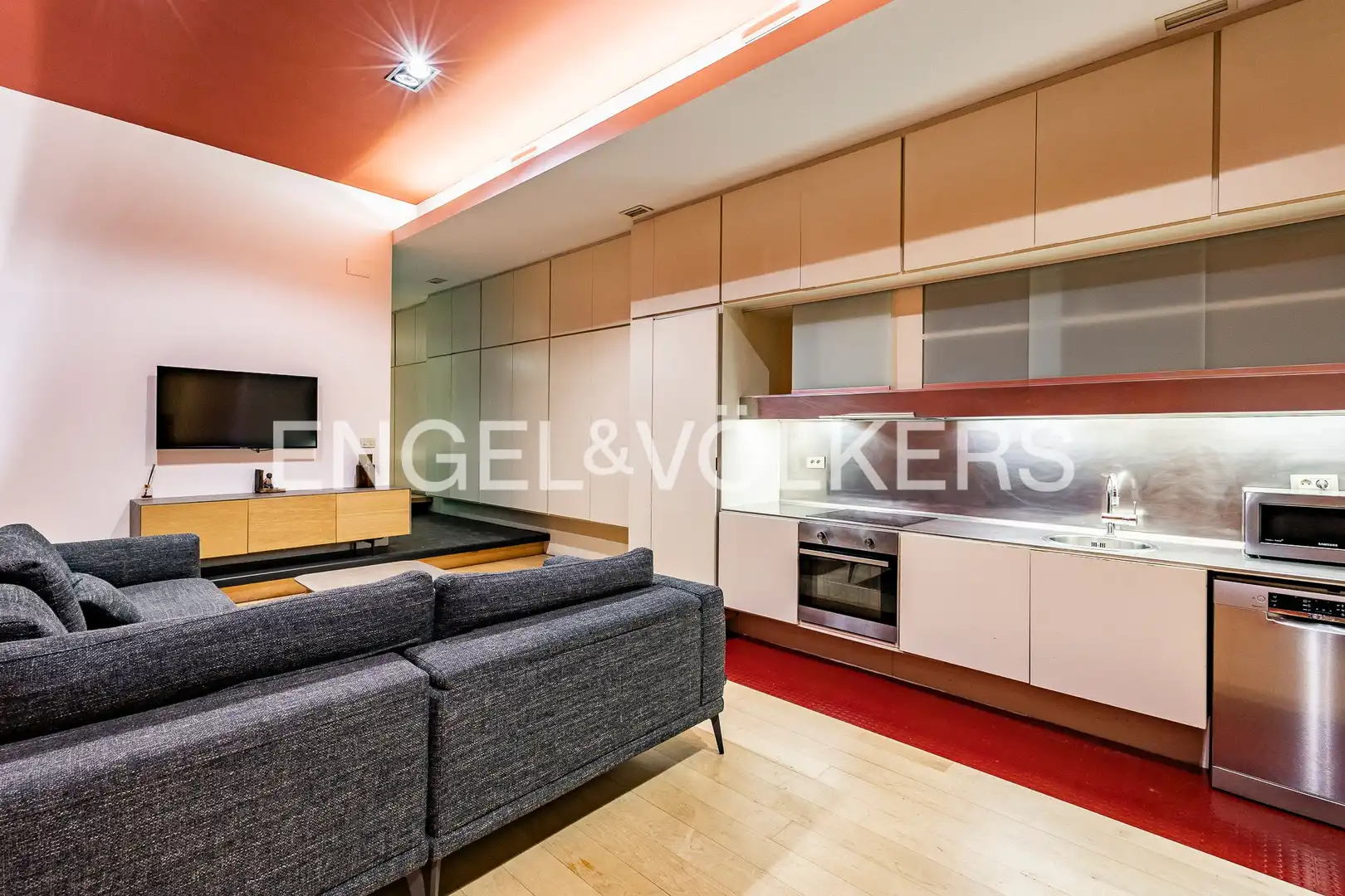 Sala de estar de Piso en venta en Barcelona con Aire acondicionado, Calefacción y Parquet