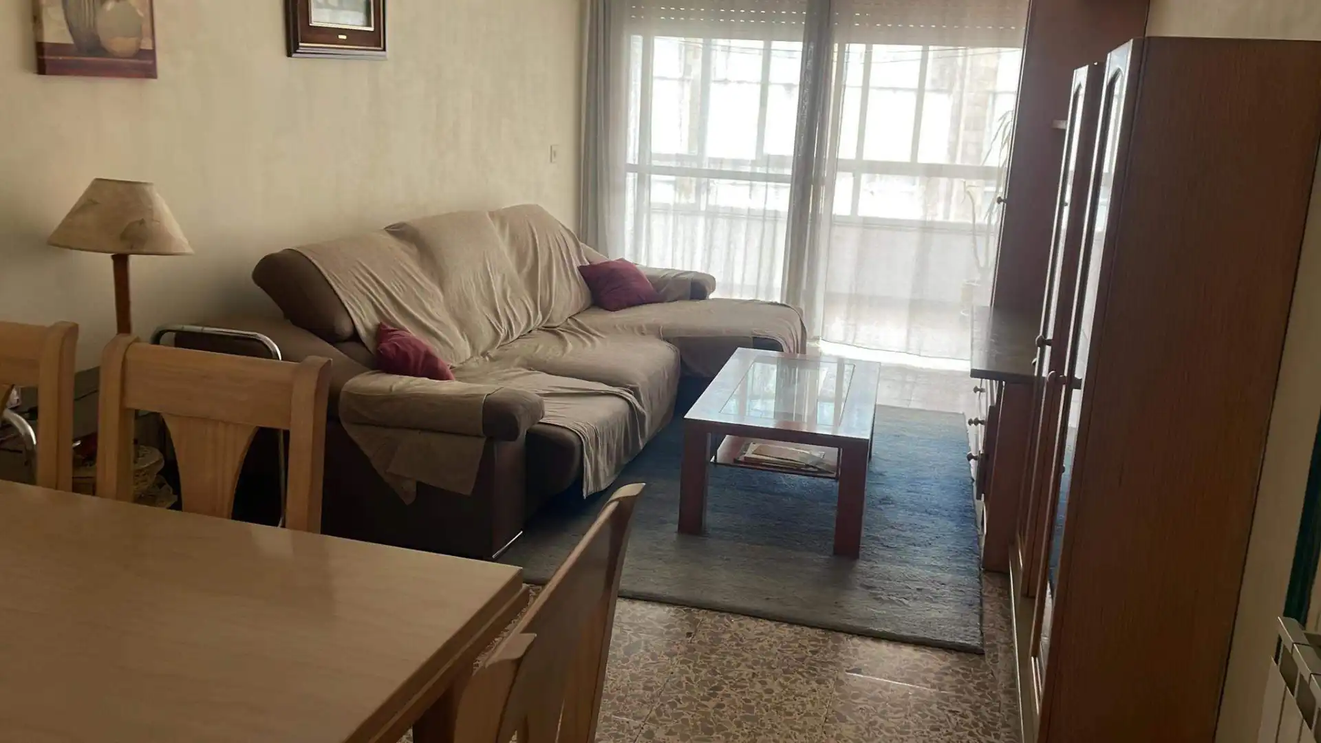 Sala d'estar de Pis de lloguer en Pontevedra Capital  amb Calefacció, Parquet i Terrassa