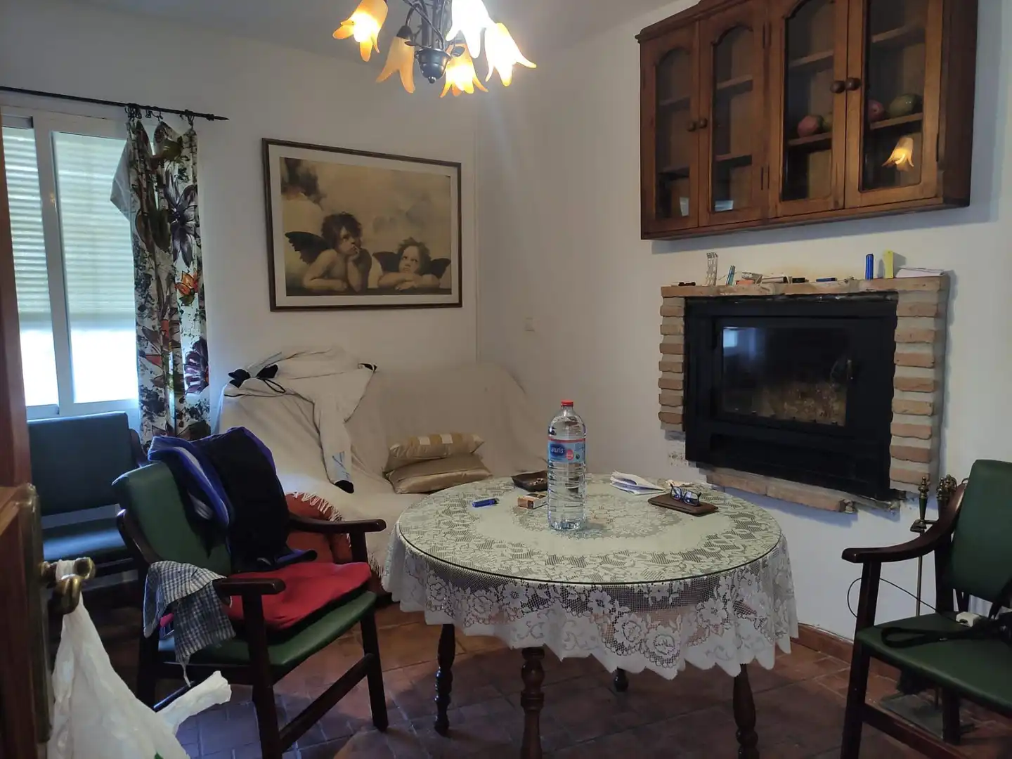 Sala de estar de Finca rústica en venta en Cútar con Jardín privado, Terraza y Piscina